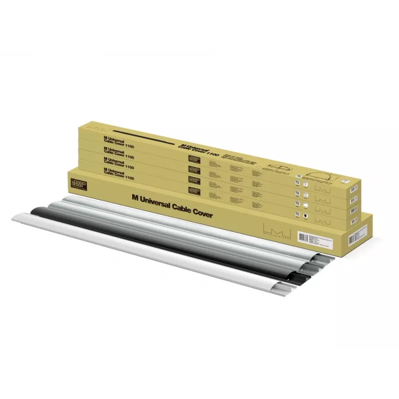Multibrackets M kabelgoot SS zwart 75 mm B - 1600 mm L