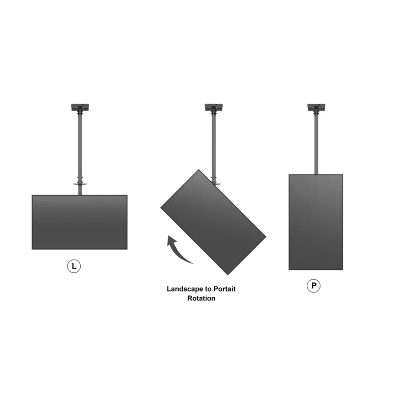Plafondhouder Multibrackets M Public Medium Back to Back zwart 3000
