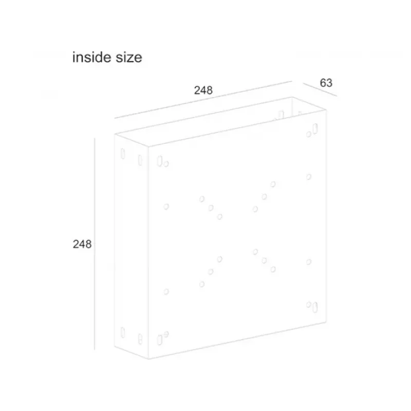 Monitorstandaard voor CPU-houder Multibrackets M PC Media Box/Digital Signage Box I