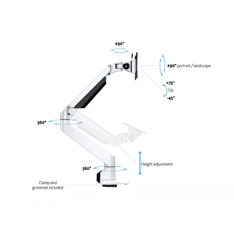 Multibrackets M VESA Gas Lift Arm Single wit
