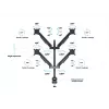 Multibrackets M VESA Gas Lift Arm Quad zwart 40 kg 15-32 inch