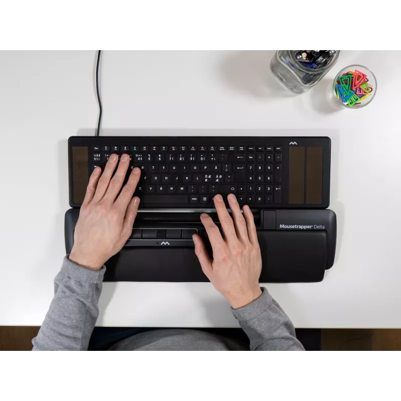 Muis Mousetrapper Delta muis zwart uitgebreid USB-A