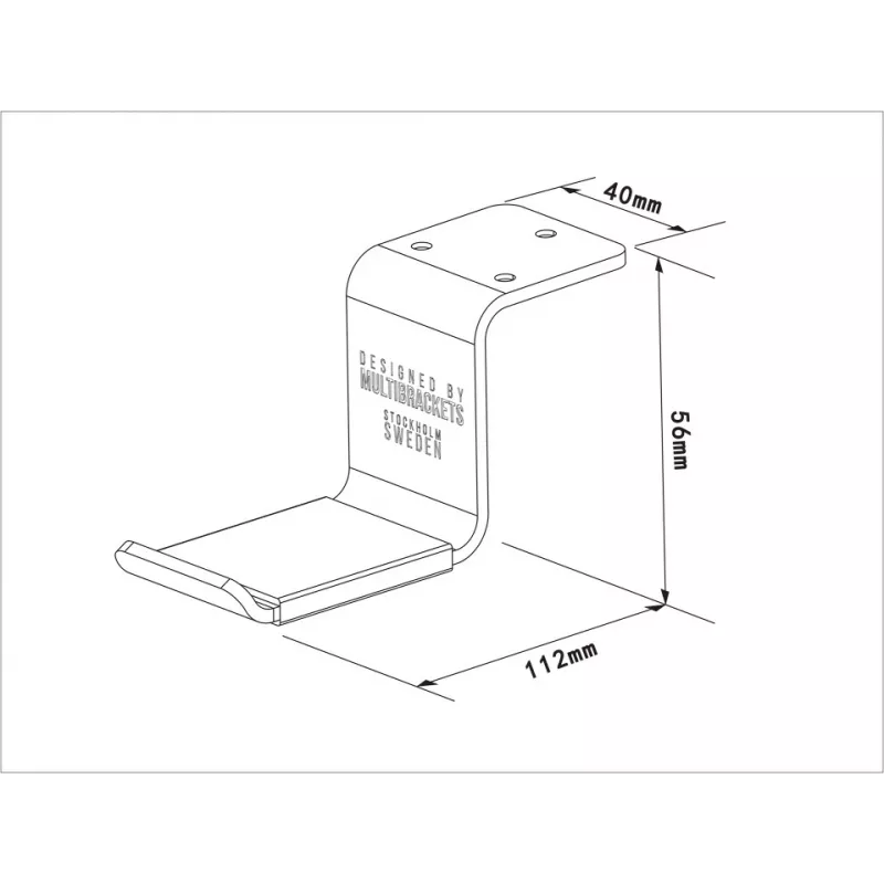 Koptelefoonhouder Multibrackets M Headset Holder Desk zwart