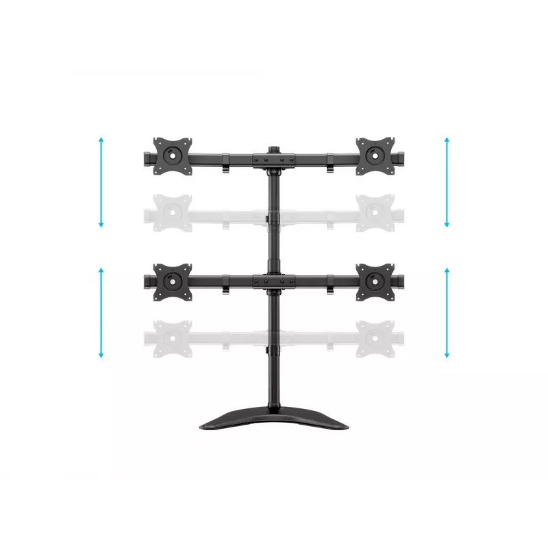 Multibrackets M Deskstand Basic Quad vrijstaande houder 32 kg 15-27 inch