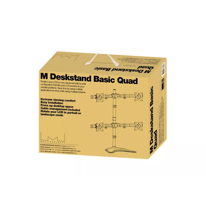 Multibrackets M Deskstand Basic Quad vrijstaande houder 32 kg 15-27 inch