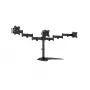 Monitor-tafelstandaard MULTIBRACKETS M Deskstand Basic Triple — 3-voudig, VESA 75x75–100x100, ondersteunt tot 24 kg, voor 15-inch- tot 27-inch-beeldschermen, zwart