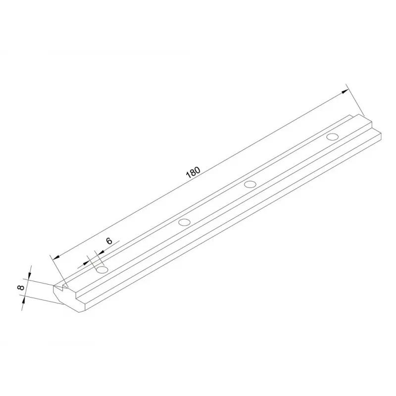 Railverlenging Multibrackets M Pro Series aluminium 180 mm