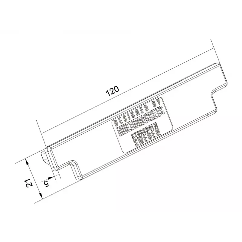 Multibrackets M Pro Series Rail End Cover zwart plastic 120 mm
