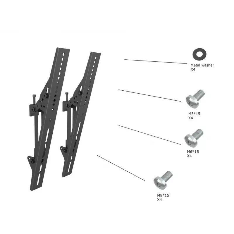 Flatscreen-montagearm MULTIBRACKETS M Pro Series Tilt Arms 400mm, zwart, aluminium/staal, 2 stuks