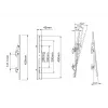 Flatscreen-montagearm MULTIBRACKETS M Pro Series Tilt Arms 400mm, zwart, aluminium/staal, 2 stuks