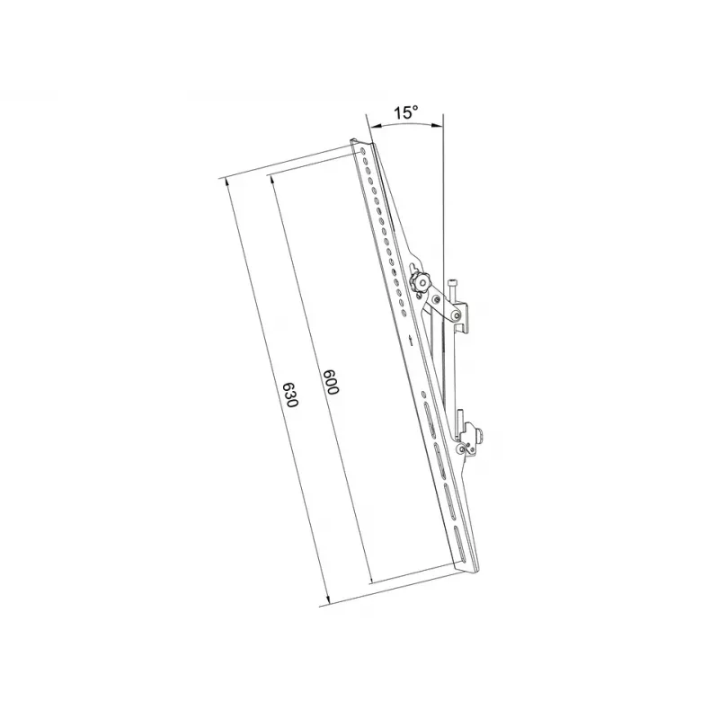 Flatscreen-houderarm MULTIBRACKETS M Pro Series Tilt Arms 600 mm, staal, zwart, 2 stuks