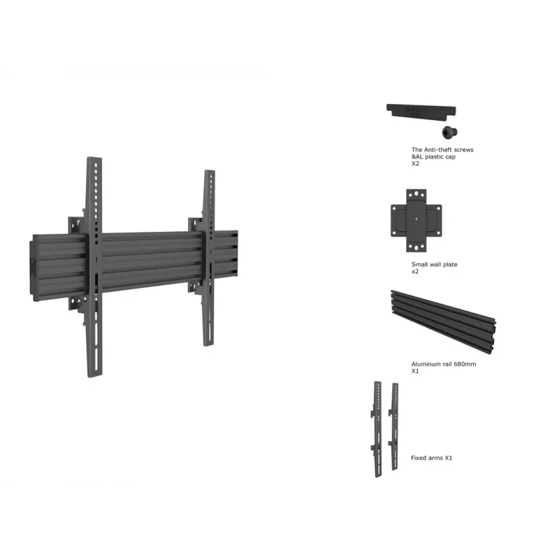 Multibrackets M Wallmount Pro MBW1U Fixed zwart 50 kg 40-65 inch