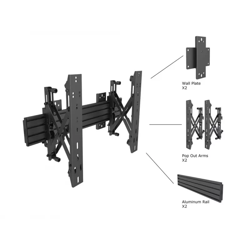 Wandbeugel Multibrackets M Wallmount Pro MBW1U zwart 30 kg 40-65 inch