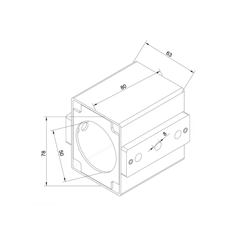 Mastboormal MULTIBRACKETS M Pro Series — stalen behuizing, zwart, 76,5×78,2 mm, 1,5 kg