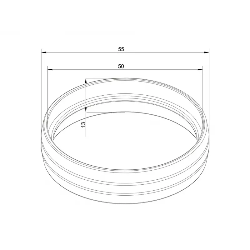 Rohrabdeckung Multibrackets M Pro Series External Pipe Cover wit kunststof 10 g 13 mm 5,5 cm