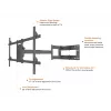 Multibrackets M Universal Long Reach Arm 1010mm HD Single 40kg 42-75 inch