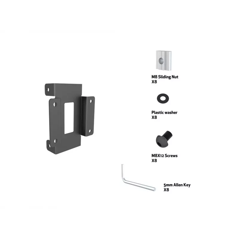 Toestelplaat Multibrackets M Pro Series verbindingsplaat zwart staal 2,1 kg