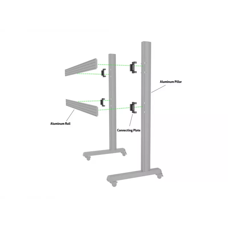 Toestelplaat Multibrackets M Pro Series verbindingsplaat zwart staal 2,1 kg