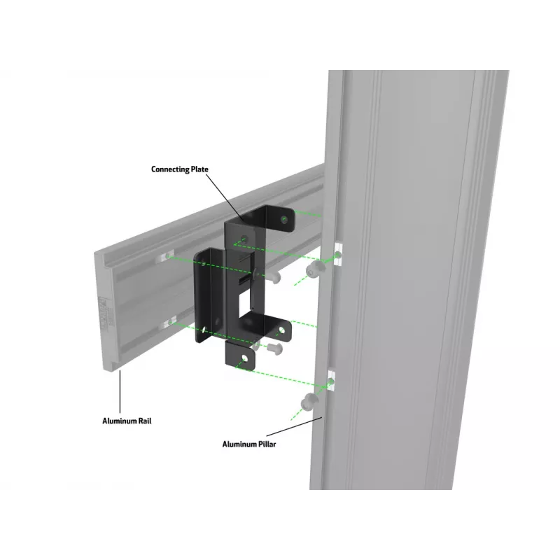Toestelplaat Multibrackets M Pro Series verbindingsplaat zwart staal 2,1 kg