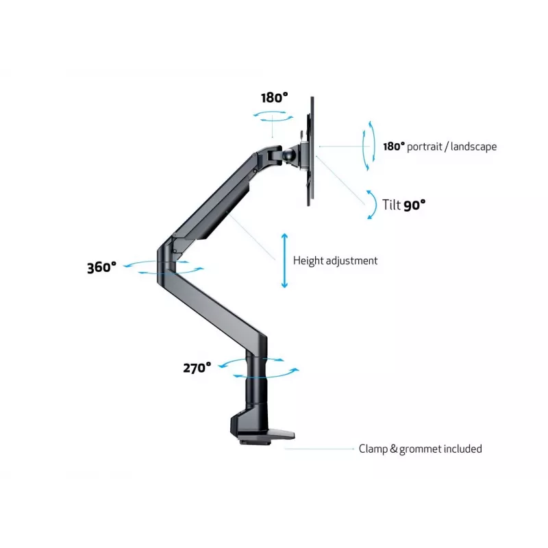 Multibrackets M VESA Gas Lift XL Single zwart
