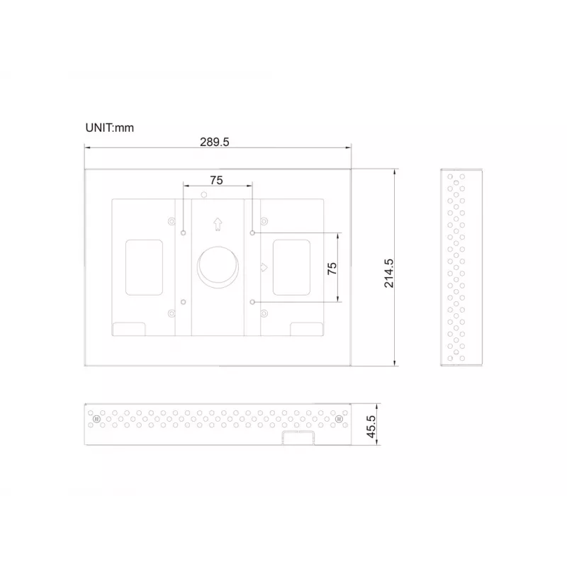 Behuizing MULTIBRACKETS M Pro Series voor ELO 10 inch – staal, zwart, 2 kg