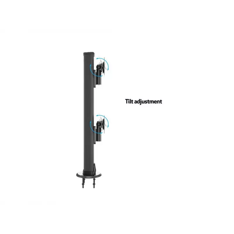 Doorvoerbasis MULTIBRACKETS M Deskmount HD — aluminium behuizing, zwart, Ø 21 cm, H 40 mm, 500 g