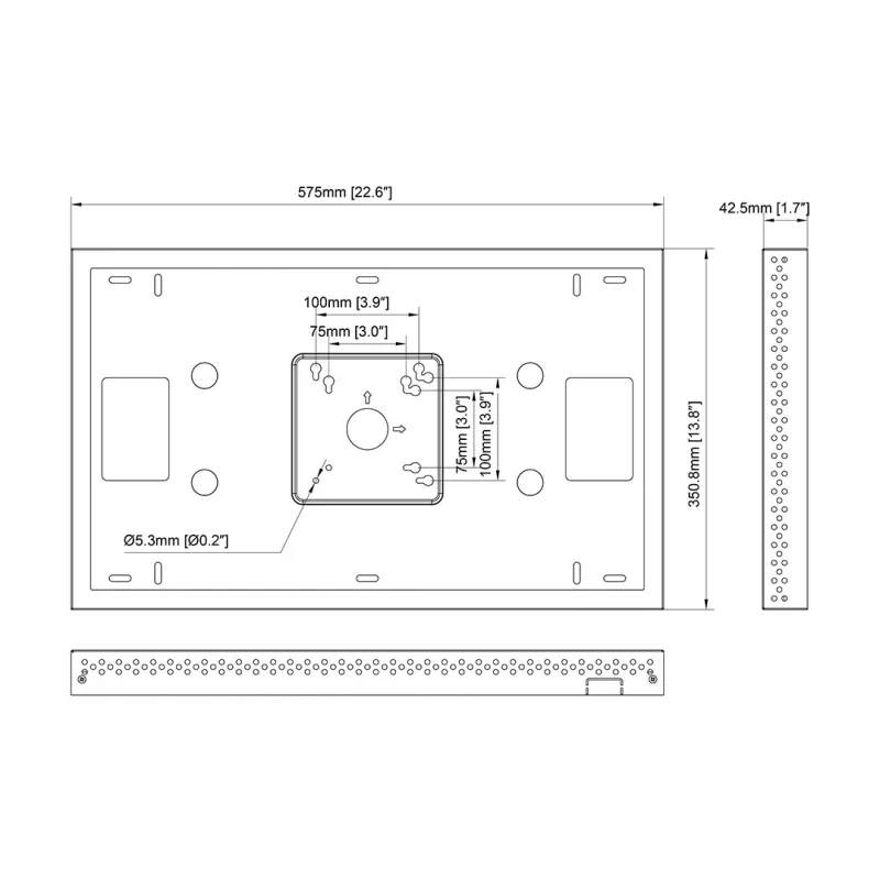 Multibrackets M Pro Series behuizing QB24R QB24R-T wit staal Landscape