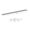 Multibrackets M kabelgoot vloer aluminium - 139 mm B - 1600 mm L