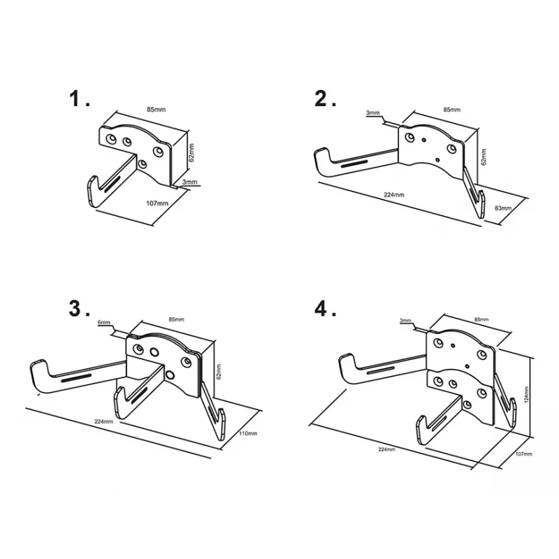 Wandkabelmanagement Multibrackets M staal wit — voor georganiseerde kabelgeleiding
