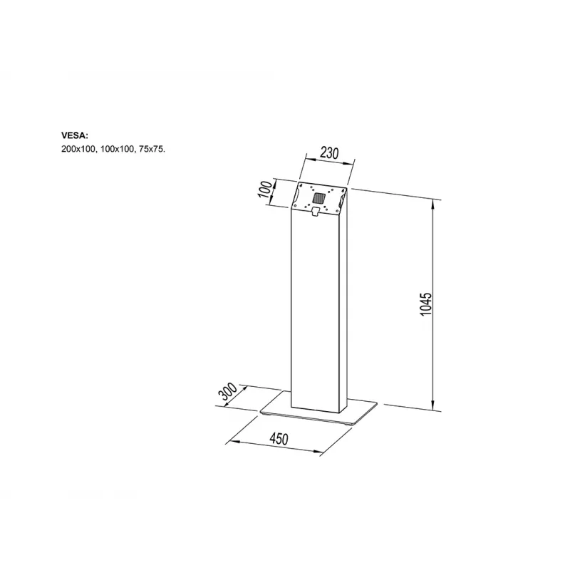 Multibrackets M Pro Series kiosk zwart 15-32 inch 20 kg capaciteit