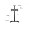 Multibrackets M gemotoriseerde public floorstand enkelvoudige kolom 170 HD 60 kg capaciteit 32-75 inch