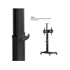 Multibrackets M gemotoriseerde public floorstand enkelvoudige kolom 170 HD 60 kg capaciteit 32-75 inch