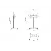 Multibrackets M gemotoriseerde public floorstand enkelvoudige kolom 170 HD 60 kg capaciteit 32-75 inch
