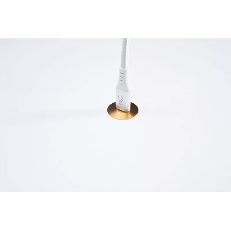 USB-C-naar-USB-C-kabel Ochno O-USBG2-70-1 — USB 3.2 Gen 2, DP Alt Mode 1.4, stekker–stekker, gevlochten, 0,7 m, wit