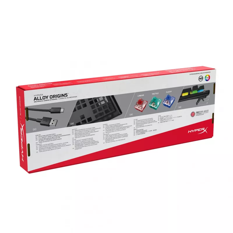 HyperX Alloy Origins toetsenbord gaming USB QWERTY US-Engels zwart