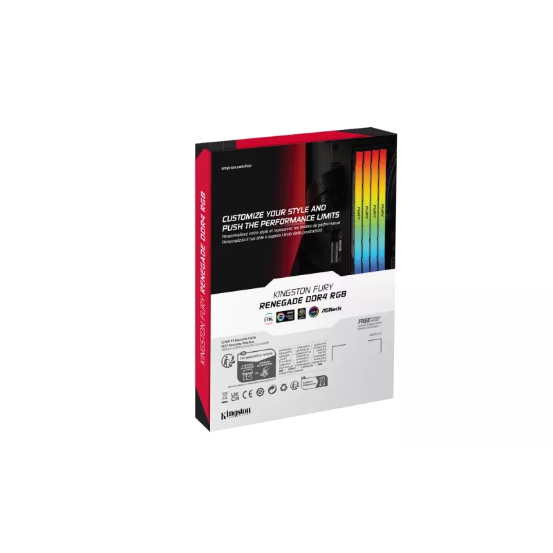 Kingston Technology FURY 64GB 3600MT/s DDR4 CL18 DIMM (kit van 2) Renegade RGB