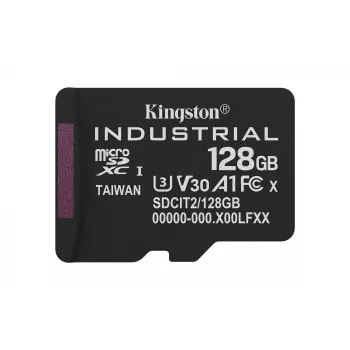Kingston Technology 128GB microSDXC Industrial C10 A1 pSLC-kaart losse verpakking zonder adapter