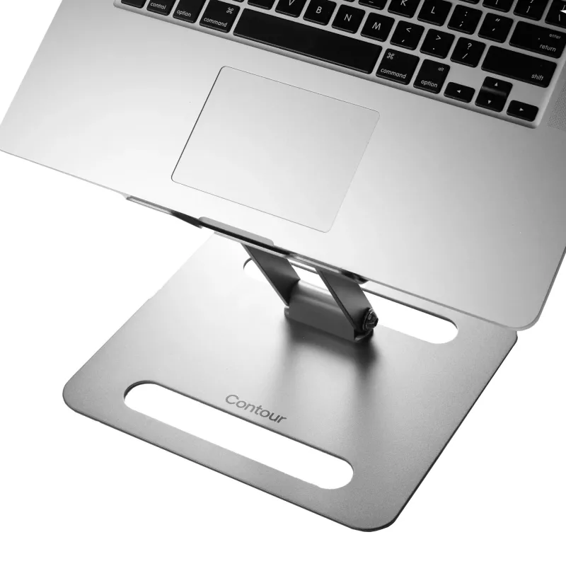 Laptopstandaard Contour Design Laptop Riser Steel grijs hoogte 45-310mm