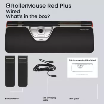 Contour Design RollerMouse Red Plus bedrade ergonomische muis USB-C 2800 DPI