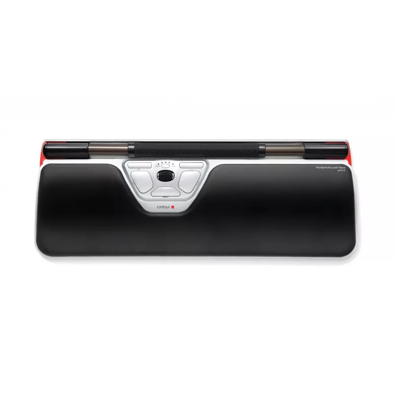Contour Design RollerMouse Red Plus + Balance bedraad, full-size (100%), bedraad, USB, QWERTY, zwart, muis inbegrepen
