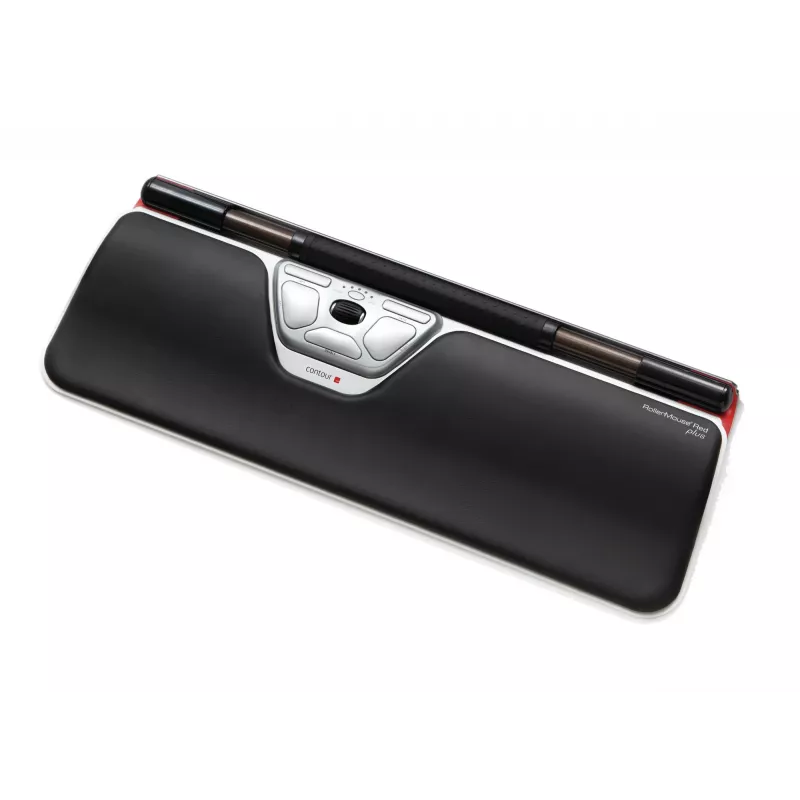 Contour Design RollerMouse Red Plus + Balance bedraad, full-size (100%), bedraad, USB, QWERTY, zwart, muis inbegrepen