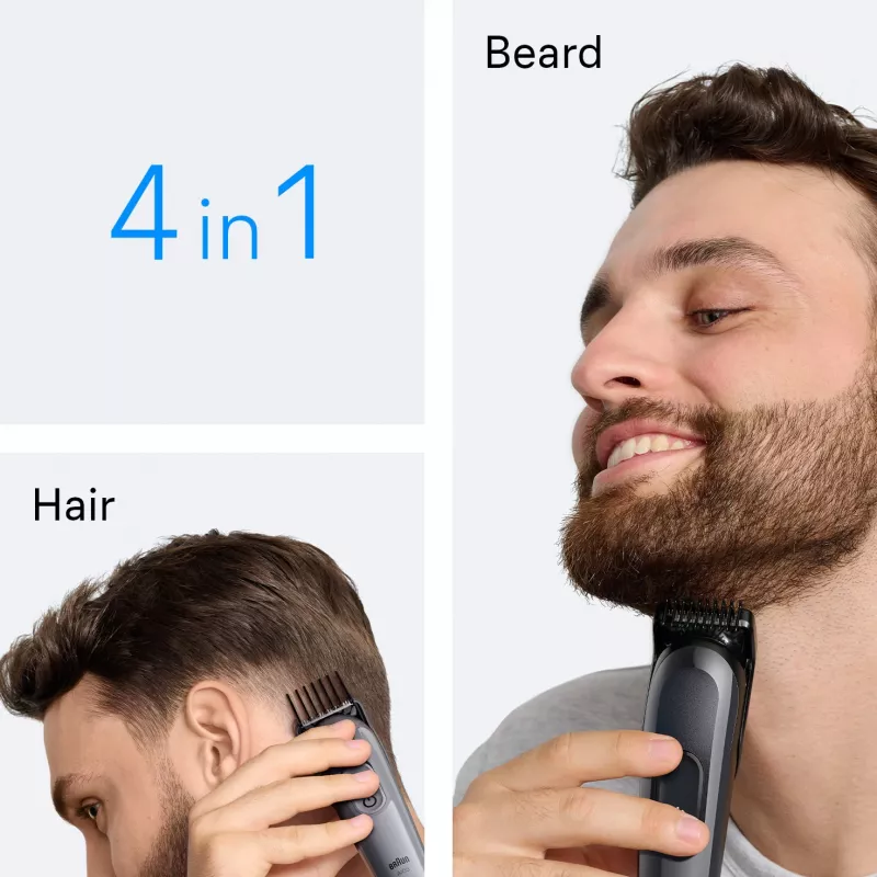 Braun AIO3500 haartrimmer/scheerapparaat Zwart, Grijs 14 nikkel-metaalhydride (NiMH)