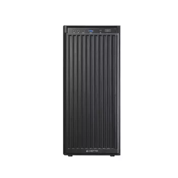 Computerbehuizing CHIEFTEC BW-01B-OP midi tower ATX/ITX, ondersteunt 6×3,5 inch + 4×2,5 inch, 2×5,25 inch, achter 1×120 mm, SGCC, zwart, 200×510×465 mm