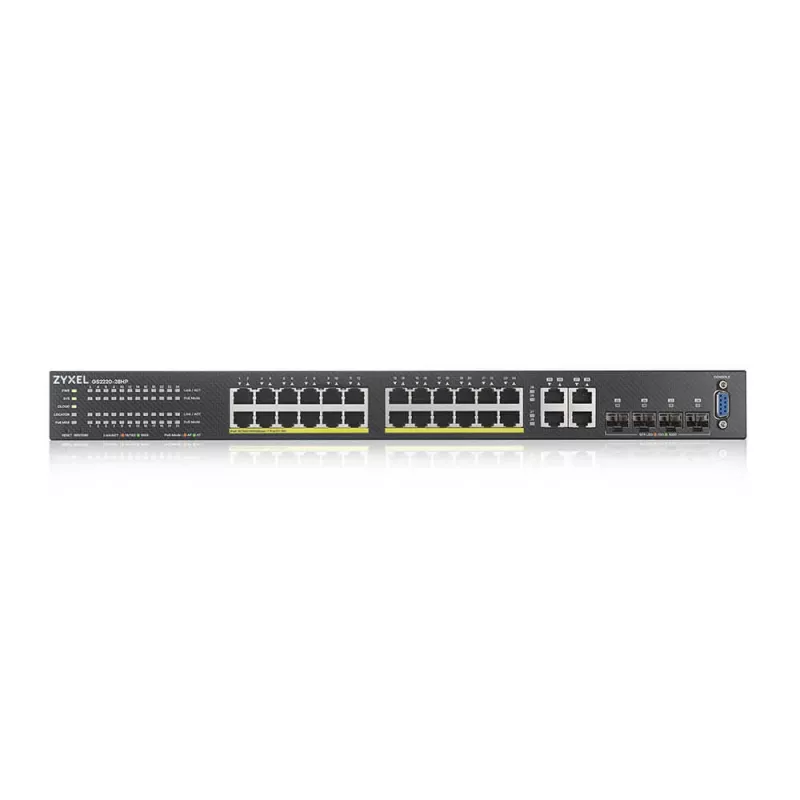 Zyxel GS2220-28HP-EU0101F netwerkswitch Beheerd L2 Gigabit Ethernet (10/100/1000) Power over Ethernet (PoE) Zwart