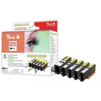 Peach PI100-167 Compatibele inkt voordeelpakket voor Canon PGI-550XL/CLI-551XL, 5 stuks