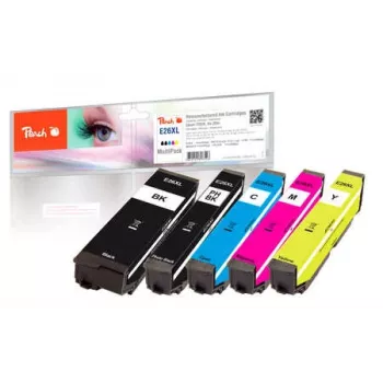 Peach PI200-285 Inktpatroon 5 st. Compatibel hoge (XL) capaciteit zwart, cyaan, magenta, fotozwart, geel