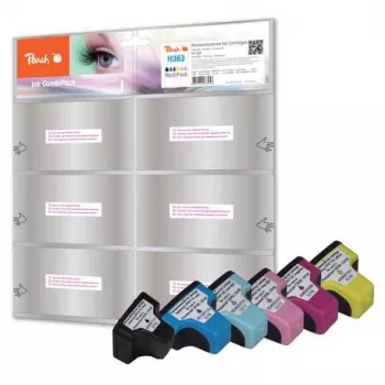 Peach 319010 Compatibele inkt MultiPackPlus voor HP 363XL, 6 kleuren
