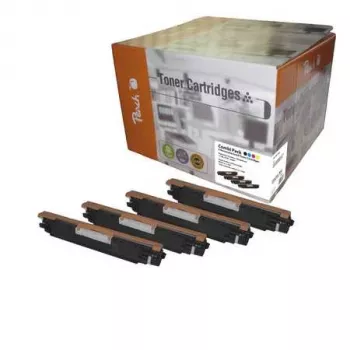 Peach PT438 Tonercartridge 4 st. zwart, cyaan, magenta, geel