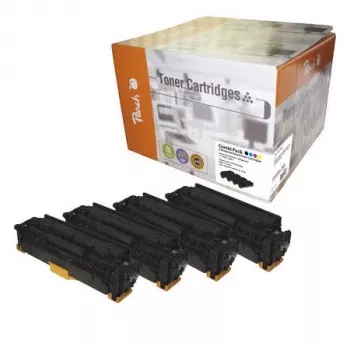 Peach PT499 Tonercartridge 4 st. zwart, cyaan, magenta, geel