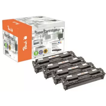 Peach 111828 Tonercartridge 4 st. Compatibel zwart, cyaan, magenta, geel